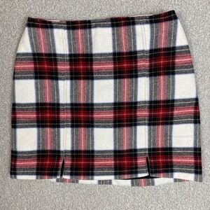 Hollister tartan plaid pencil skirt ultra high rise L Y2K wool blend